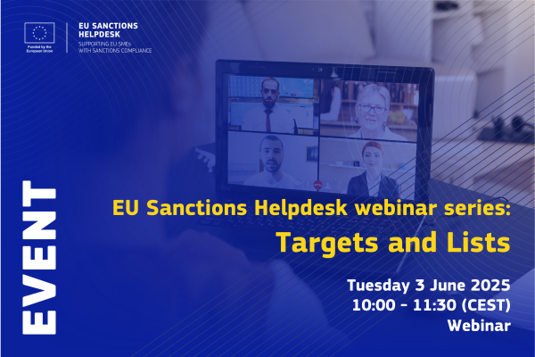 EU Sanctions Helpdesk webinar series: Targets and Lists